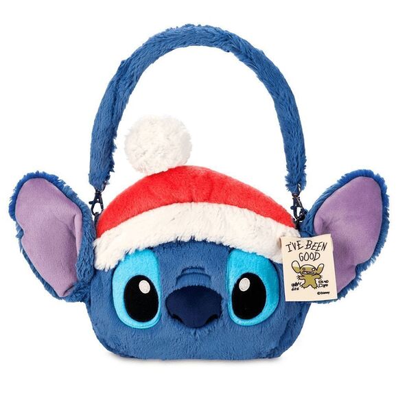 Stitch Santa Plush Bag Removable Hat Lilo & Stitch NEW Disney Store KIDS - Picture 1 of 5